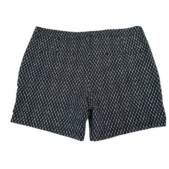 Riders By Lee Women 6" Inseam Black & White Printed Cotton/Spandex Shorts SZ 18M - Picture 9 of 12